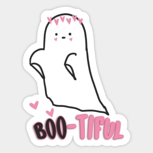 boo-tiful, funny cute halloween bootiful Sticker